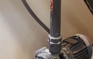 See the Chlorine drips on the pipe and pooled on the ground?
