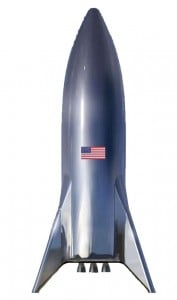 Picture of rocket with American flag on it