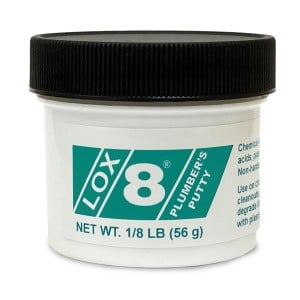 LOX-8 Plumber’s Putty for plumbing that use harsh chemicals.
